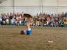 Gail Mirabella at a frisbee show with Houston
